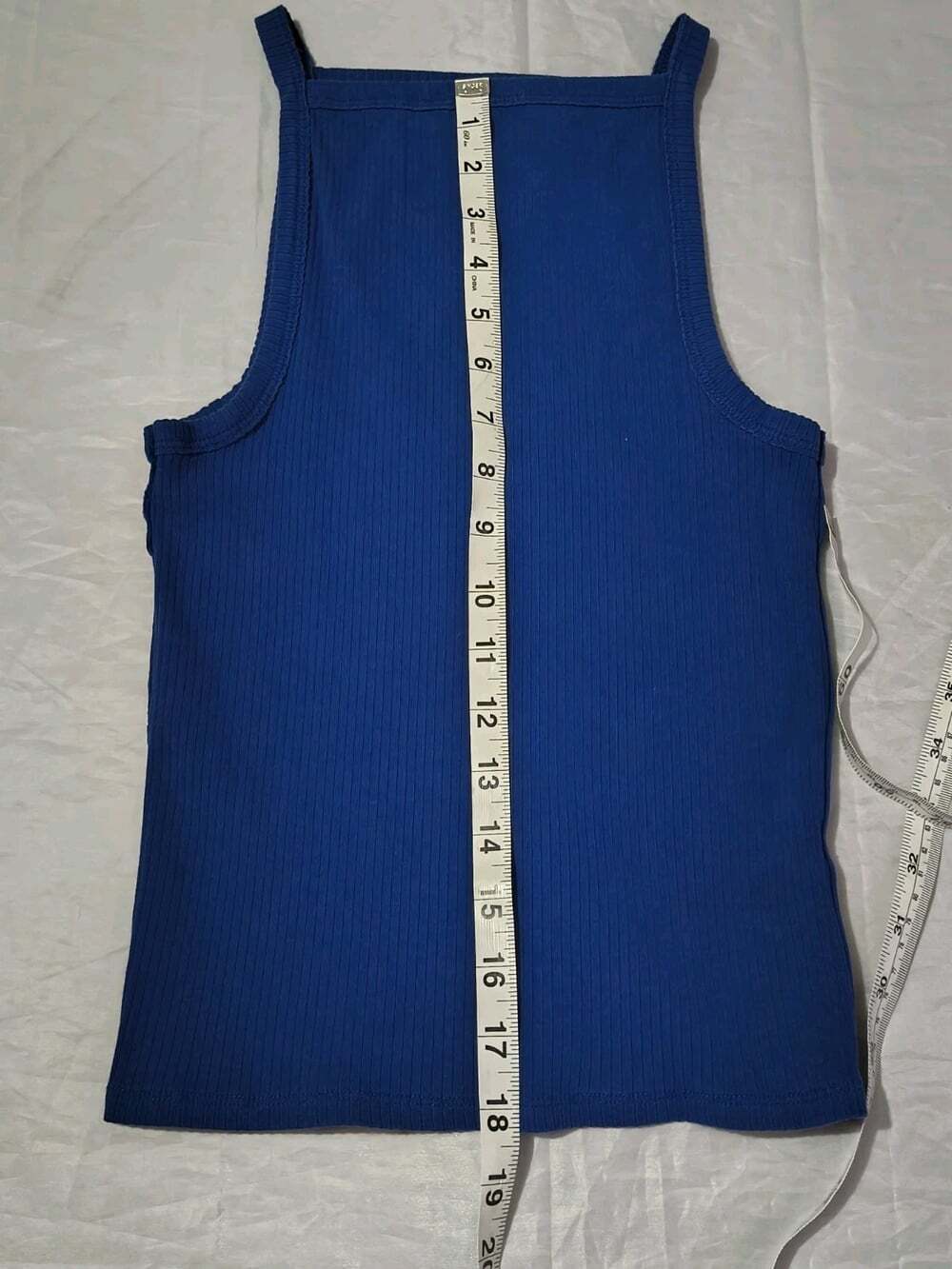 We The Free Ribbed Knit Tank Top Square Neck Blue Size XS Free People - Picture 6 of 9